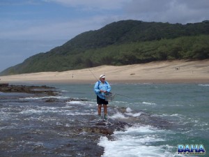 Graham fishing the ledges